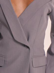 MUSERA Asymmetrisches Blazer-Minikleid, elegant lässig für Frühling, alte Gelder, Sommerbrunchen