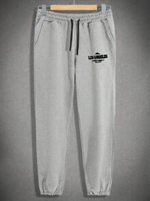 EURMUSE 男士字母印花常规连帽衫套装