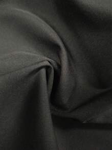 Juhart Áo cánh dơi cổ bẻ tay rộng màu trơn cỡ lớn cho nữ, áo một bên vai - màu đen - Xem 8