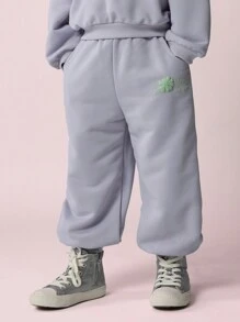 SUMWON Set da 2 pezzi per ragazze giovani con felpa con cappuccio e pantaloni jogger anni '90 con stampa grafica di fiori d'amore, adatto per uso quotidiano e gioco