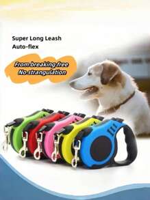 Correa retráctil duradera para perros con doble interruptor - fácil control y agarre cómodo