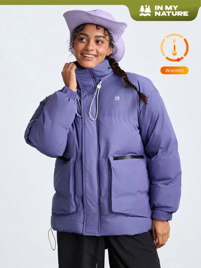 In My Nature 女士户外休闲防水隔热加垫运动夹克，适合露营、徒步旅行、城市通勤、保暖防风