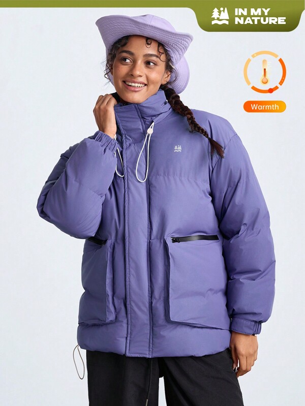 In My Nature Damen Outdoor Lässig wasserdichte Isolierte Gesteppte Sportjacke, für Camping, Wandern, Stadtverkehr, Warm & Winddicht