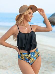 Swim Lushoire Top casual de tirantes finos para mujer, bikini minimalista y de moda para uso diario en verano - Multicolor - Ver 5