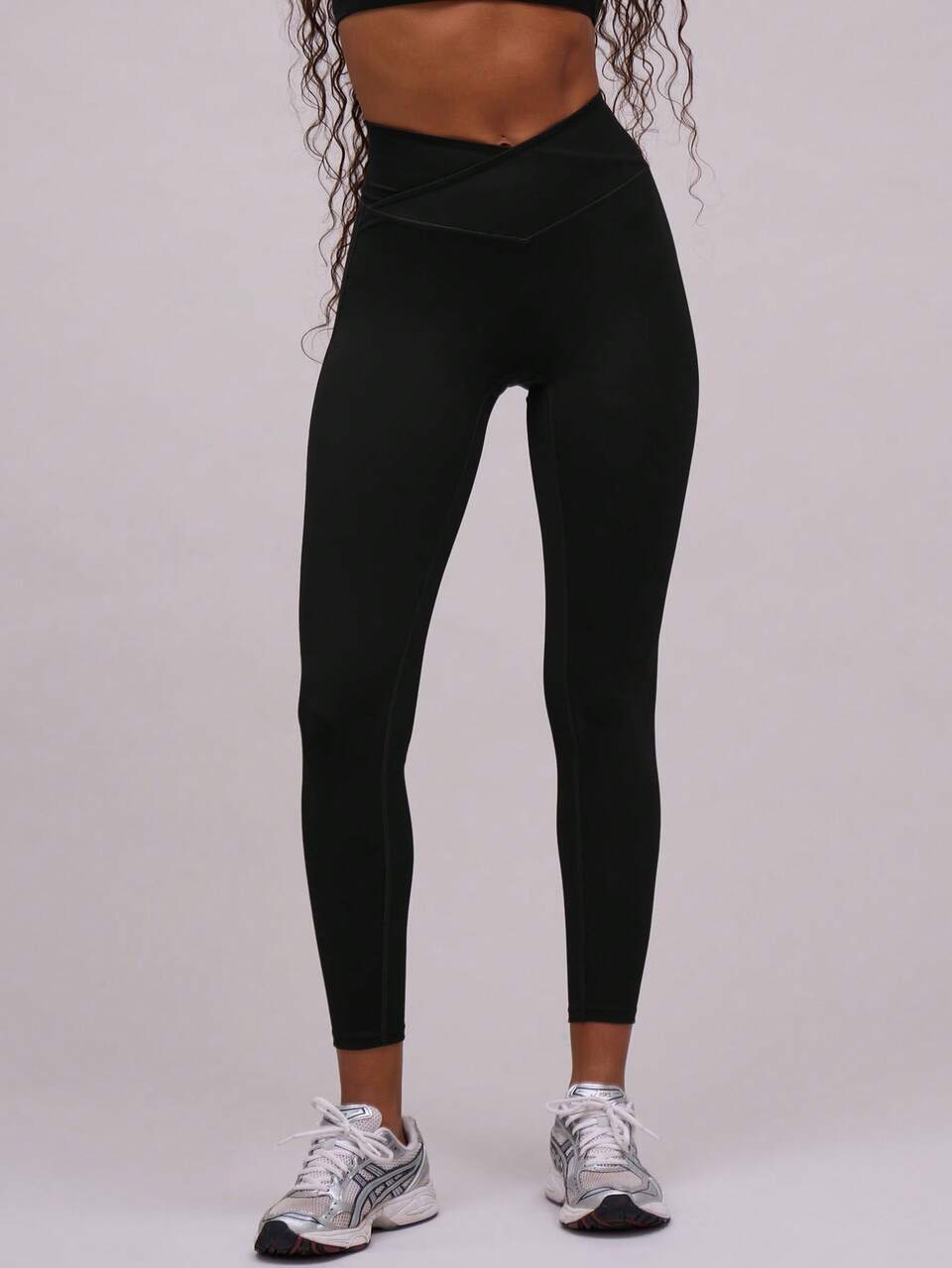 Active Crossover Waist Fitted Contour Wear Leggings Workout Gym Running Gym Fitness Yoga Pilates Daily Casual