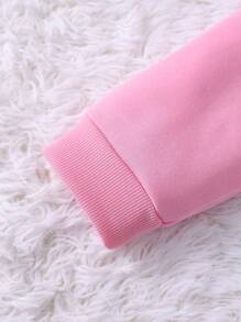 INAWLY Sudadera informal de mujer de manga larga, cuello redondo, con estampado de letras en color rosa