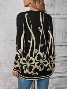 EMERY ROSE Vintage Clothes Women Women Long Sleeve Tops Graphic Tees Women Round Neck Casual Everyday T-Shirt