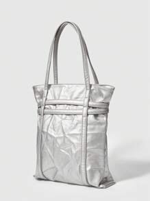 ROMWE Grunge Punk Jednolita kolorowa modna damska torba na ramię, odpowiednia do codziennych dojazdów do pracy i podróży