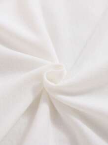 Baby Girls' Versatile Practical All Season Bodysuit With Letter Cute Cherry Blossom And Dopamine Print - White - View 3