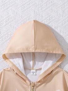 SHEIN Tween Mädchen Kapuzenpullover mit Schmetterlings-Muster für Teenager