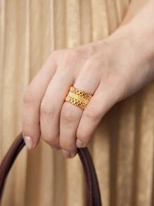 MOTF PREMIUM TEXTURED OPEN RING - Gold - View 3