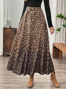EMERY ROSE Vintage Cheetah Print Vacation Outfits Woman Women Leopard Print Casual Everyday Skirt, Minimalist & Fashionable - Multicolor - View 1