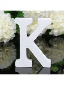 1pc 20cm Large White Wooden Capital English Alphabet & Number Ornament Best Gifts Birthday