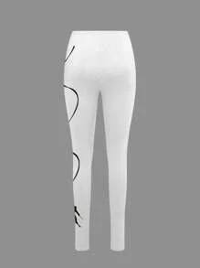 INAWLY Women's 2025 Ski Sports Print Tights Leggings Trousers Athleisure Activewear Fall Cloth For Women