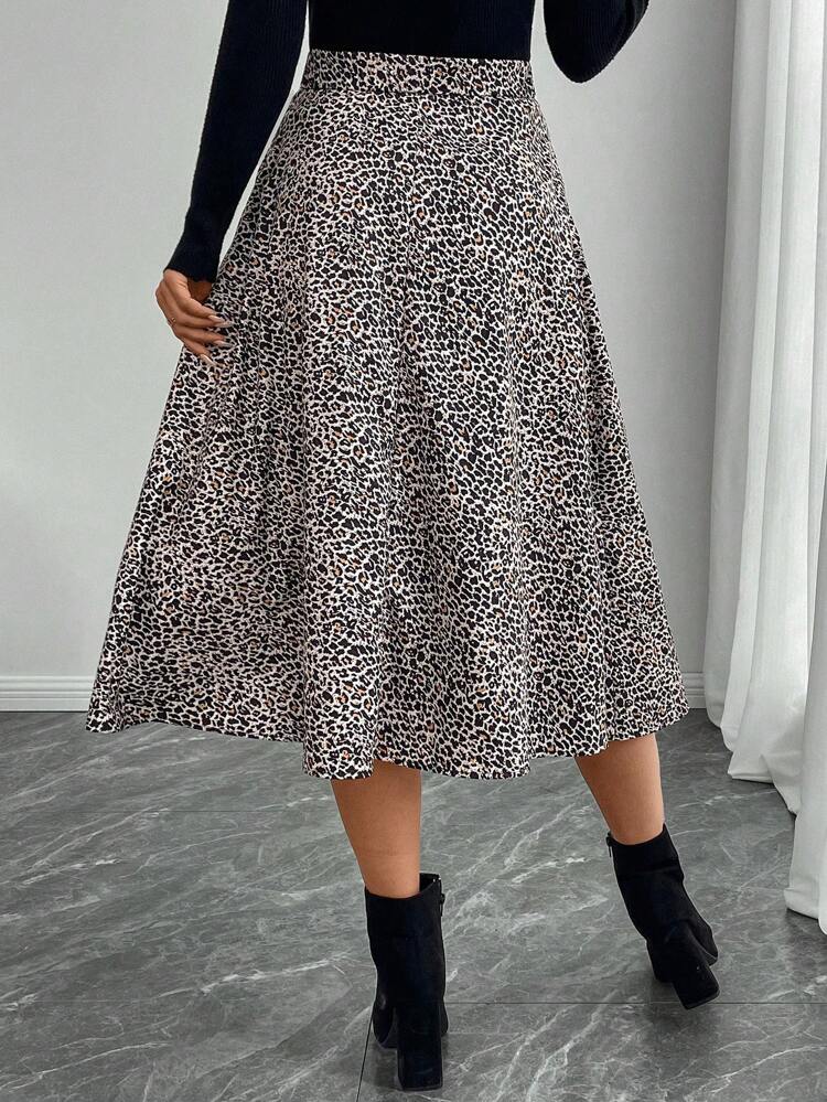 Suede Ruffle Hem Large Swing Fall Skirts Peplum Skirt