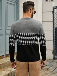 Manfinity Homme Men's Casual Daily Wear Minimalist Sweater - Black - View 2