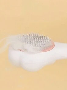 猫咪脱毛刷和按摩梳二合一 - 可爱的爪形设计美容工具，符合人体工程学的宠物毛发去除器，可控制脱毛，温和美容，缓解压力，居家水疗，猫咪亲密接触必备