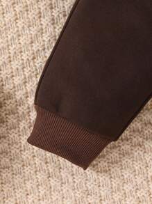 Souflis Souflis 2pcs Baby Boy Collegiate Gentleman French Retro Style Suspender Pants Set, Suitable For Autumn - Coffee Brown - View 7