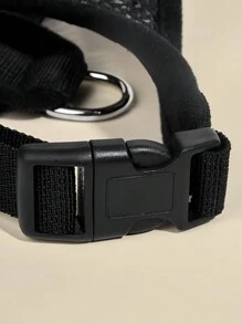 Harnais et laisse anti-fugue pour chat - Gilet maillé doux et réglable réfléchissant, harnais anti-fugue respirant pour chats, chatons, lapins (Noir)