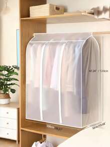 1 pieza Bolsa colgante transparente 3D lavable a prueba de polvo con doble cremallera para almacenamiento en el armario, protege del polvo y la humedad, decoración del hogar, otoño, festival de otoño, dormitorio