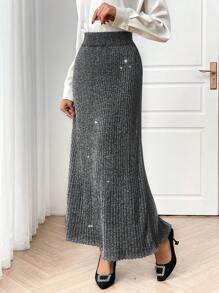 Modelyn 亮片长款毛衣裙，休闲秋冬