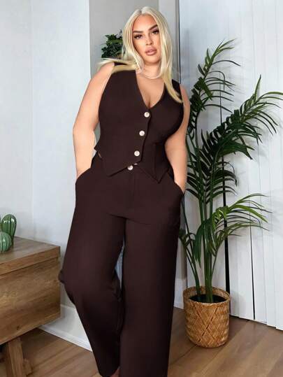 SHEIN SXY سترة كلاسيكية ذات لون أحادي مناسبة للمقاسات الكبيرة، ملائمة وأنيقة، مناسبة لليالي المواعدة والنوادي الجذابة وحفلات عيد الميلاد والربيع والصيف وحفلات العزوبية في الخريف والشتاء