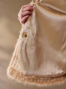 MOTF PREMIUM WOMEN FLUFFY COATS - Camel - View 3