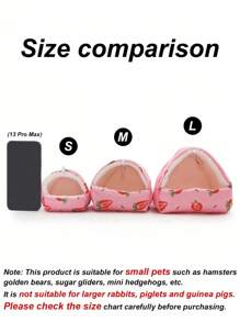 1PC Cartoon Print Padded Enclosed Triangular Pet Sleeping Bag Warm Cozy For Small Birds Autumn Winter