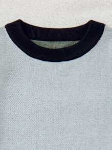 Men's Casual Crew Neck Long Sleeve Gray Sweater With Nature Landscape Print, Simple And Fresh Design
