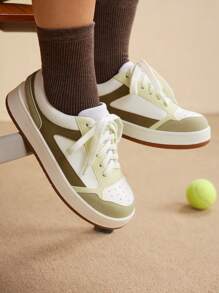 CUCCOO EASI 女士时尚百搭休闲运动鞋 - 杏色 - 查看 2