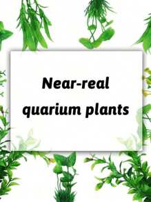 10PCS Green Aquarium Accessories Plants, Fish Tank Decoration, Plastic Plants For Aquarium Decor - Green - View 6