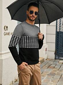 Manfinity Homme Men's Casual Daily Wear Minimalist Sweater - Black - View 3