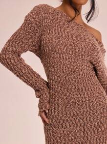 MUSERA 宽松长袖粗针织连衣裙，优雅春假可爱性感90年代夏季节日毕业典礼婚礼宾客秋季冬季日常时尚毛衣