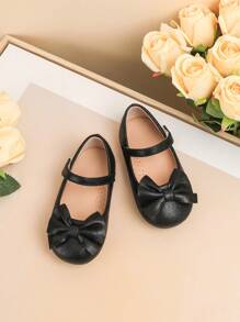 1 Pair Fashion Flat Shoes For Baby, New Style Kids Flat Shoes For Girls - Black - View 2