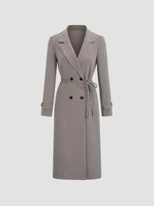 Sweetra 初秋新品奢华布洛克双排扣千鸟格优雅休闲高街艺术女士常规夹克 - 彩色 - 查看 1