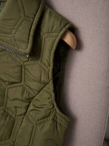 Chiquease Women Solid Color Zipper Front Casual Vest, Winter Clothes Jacket