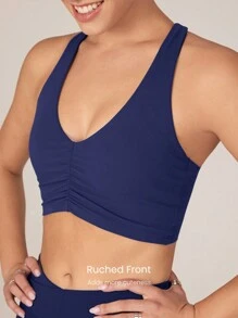GLOWMODE FeatherFit™ Ruched Racerback Sports Bra Gym