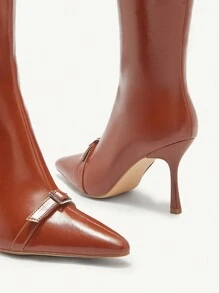 CUCCOO CHICEST Women's Fashionable Pointed-Toe High Boots, Elegant For Party Wear In Autumn/Winter New Year Holiday - Camel - View 6