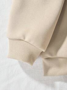 INAWLY Áo nỉ dài tay in khẩu hiệu gấu trúc dành cho nữ vào mùa thu/đông, tốt nghiệp, trở lại trường, tốt nghiệp, giáo viên, áo nỉ chui đầu mùa thu trở lại trường - Màu be - Xem 4