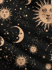 Glamance Heymoonly Blusas negras de talla grande para mujer con mangas extra largas, escote entallado, estilo casual, diseños de galaxia, lisos, gráficos y geométricos. Atuendos de verano para mujer, blusas de verano para salir, oficina, atuendos casuales de negocios, atuendos de oficina para mujer en otoño, atuendos de día y noche, atuendos de viaje y ropa de aeropuerto para mujer