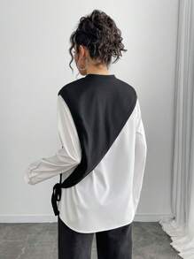 INAWLY Women's Plain Crew Neck Pullover Shawl, Suitable For Layering With Blouse In Autumn/Winter, Elegant, Stylish And Versatile - Black - View 2