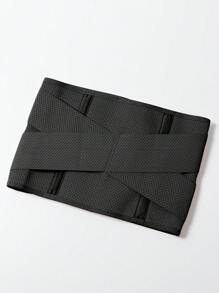 1pc Women's Breathable Slim Waist Trainer With Lumbar Support - Black - View 7