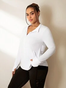 Easithlete 女士加大码性感透气健身运动夹克