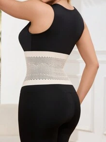 Women's Solid Color Front Closure Shapewear Waist Cincher - Apricot - View 6