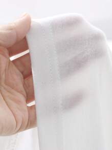 DAZY 简约纯色宽松 T 恤和卡通印花宽松睡裤套装 - 白色 - 查看 8