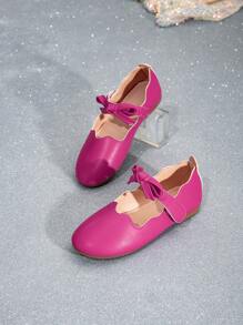 1 paar modieuze strikdecoratie platte schoenen voor meisjes, geschikt voor alle seizoenen