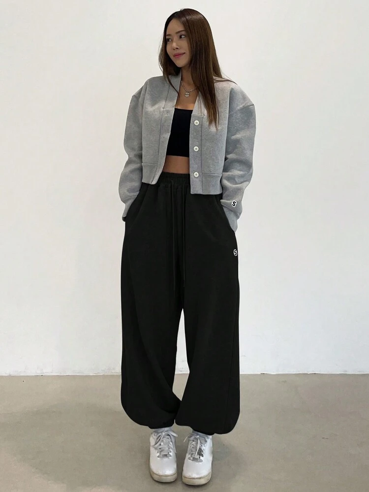 Women's Casual Drawstring Waist Thermal Lined Jogger Pants, Autumn/Winter,Women Joggers Sweatpants
