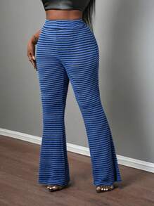 Slaydiva Full Length Casual Striped Leggings, Suitable For Spring, Summer, Autumn - Multicolor - View 2