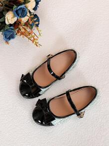 1 Pair Stylish Bow Decor Mary Jane Flats, Versatile For All Seasons