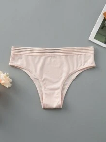 5pcs/Set Semi-Sheer Waistband Comfortable Elegant Ladies Hipster Underwear